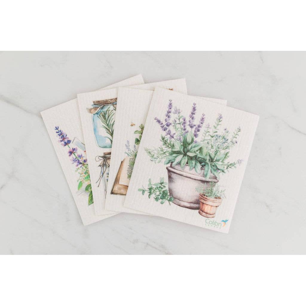 4 Pk Sponge Cloths - Herbal-Colibri-Modern Rascals