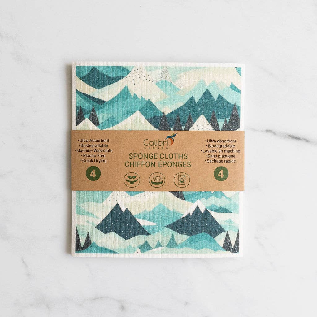 4 Pk Sponge Cloths - In the Mountains-Colibri-Modern Rascals