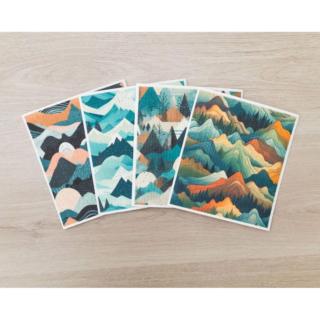 4 Pk Sponge Cloths - In the Mountains-Colibri-Modern Rascals