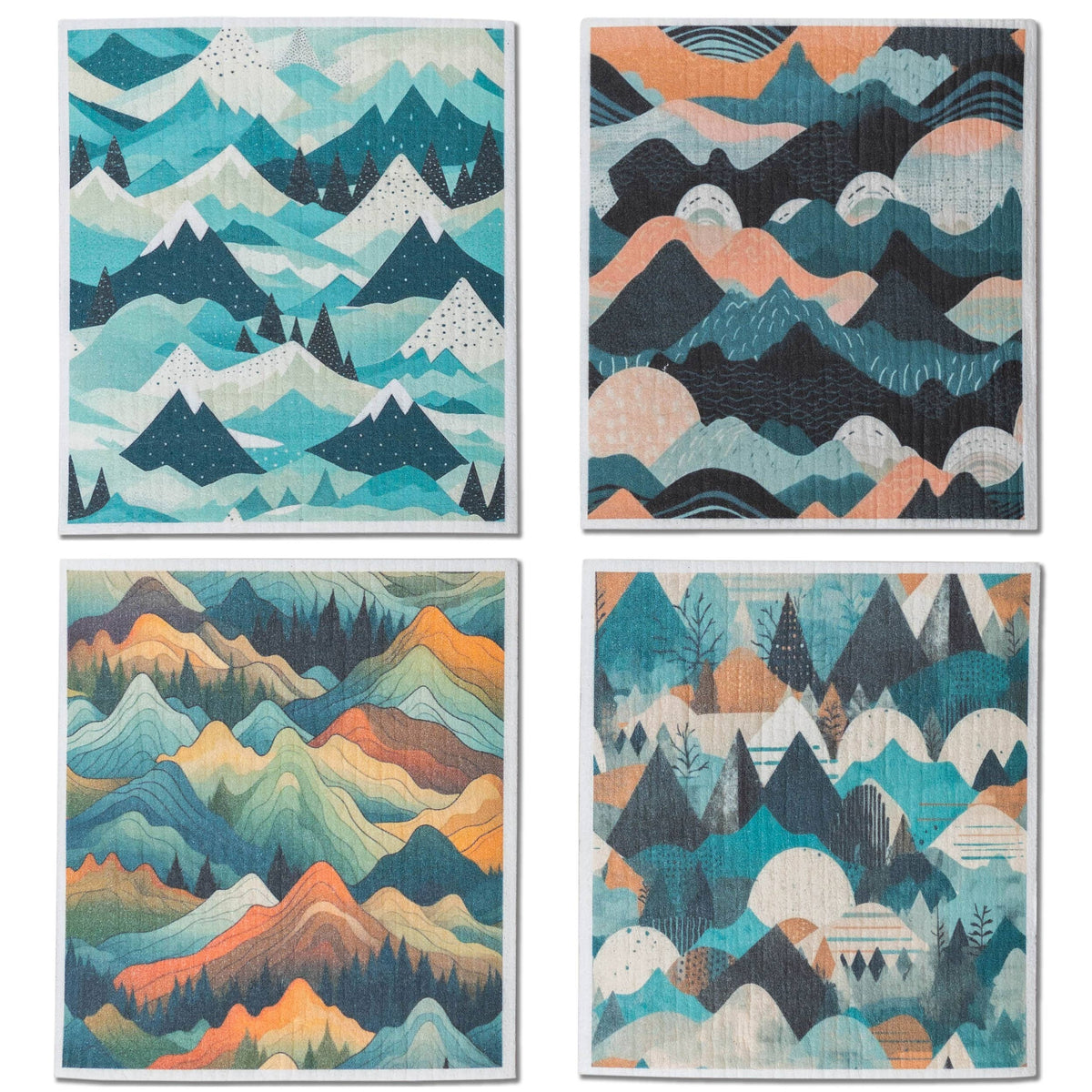 4 Pk Sponge Cloths - In the Mountains-Colibri-Modern Rascals