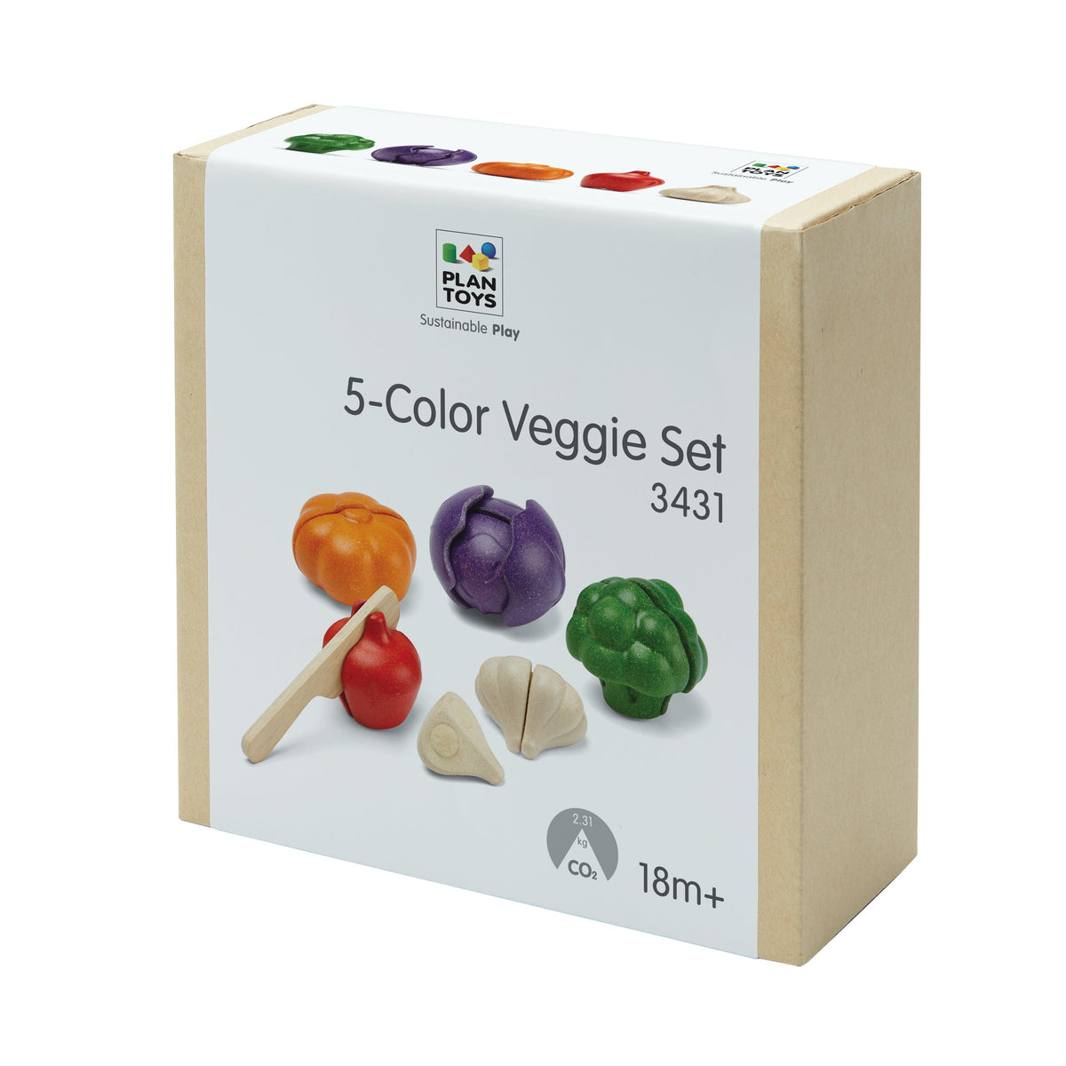 5 Colours Veggie Set-PlanToys-Modern Rascals
