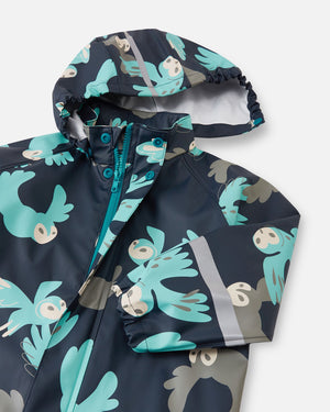 Vesi Waterproof Rain Coat - Navy