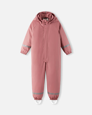 Rapakko Waterproof Rain Overall with Fleece Lining - Rose Blush