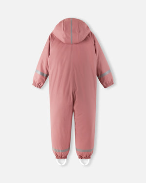 Rapakko Waterproof Rain Overall with Fleece Lining - Rose Blush