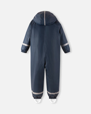 Rapakko Waterproof Rain Overall with Fleece Lining - Navy