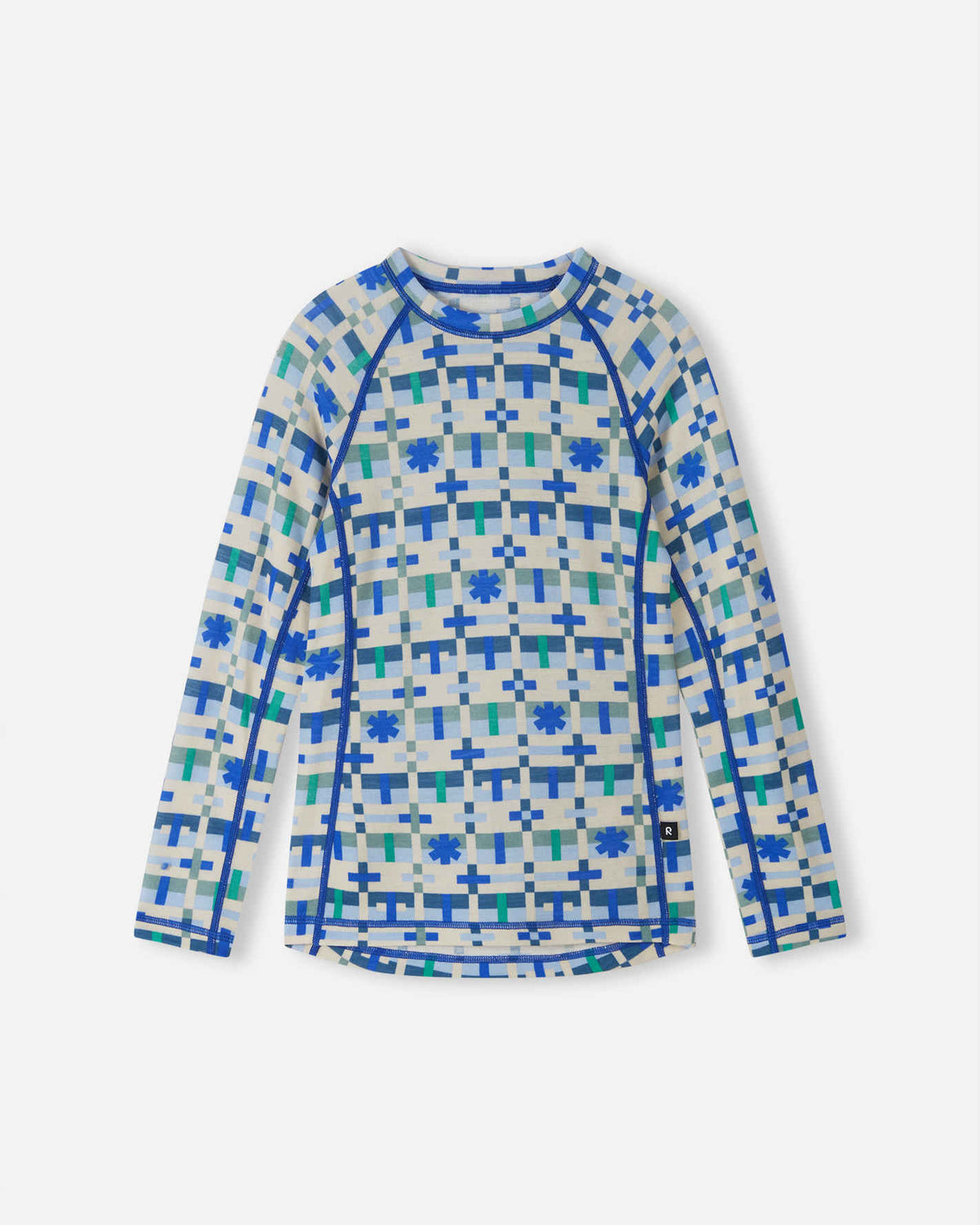 Taitoa Wool-Lyocell Blend Base Layer Set - Birch Beige - Print
