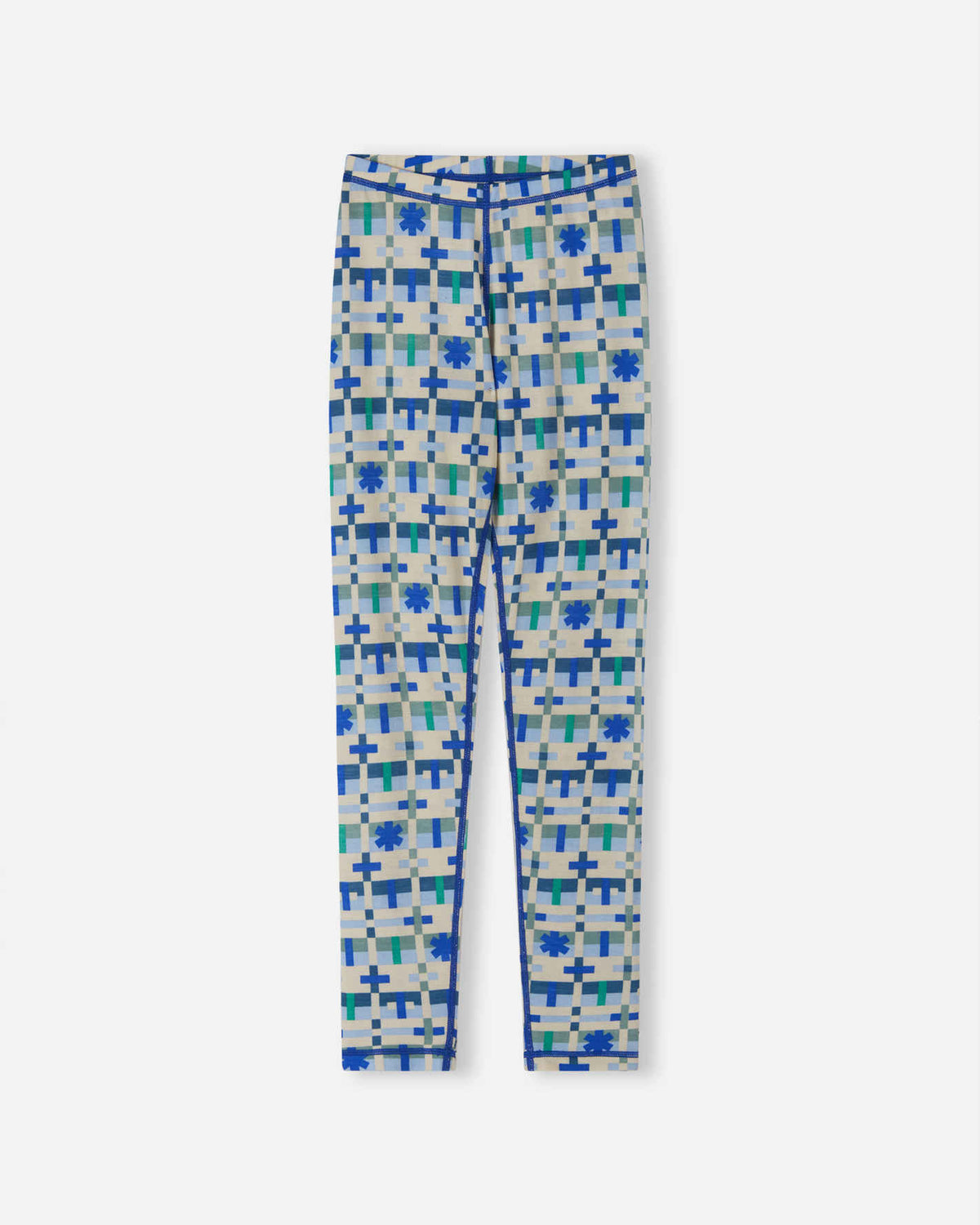 Taitoa Wool-Lyocell Blend Base Layer Set - Birch Beige - Print