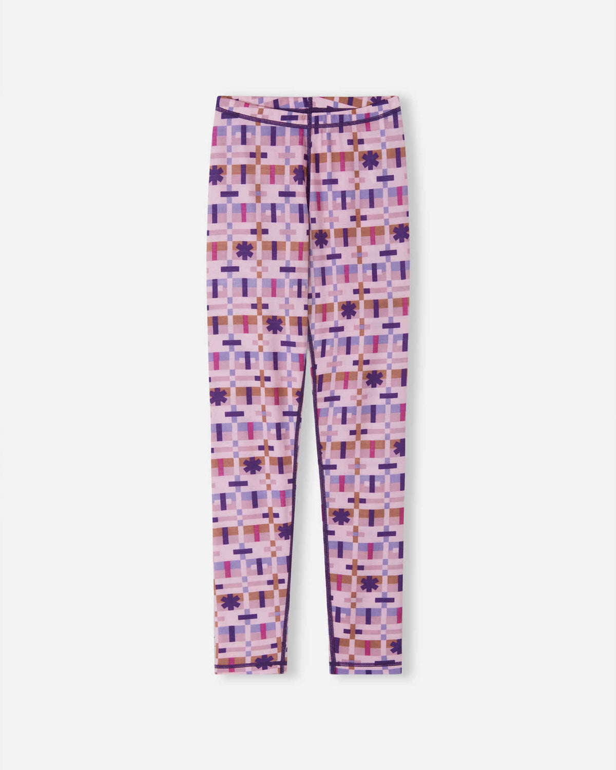 Taitoa Wool-Lyocell Blend Base Layer Set - Pale Rose - Print