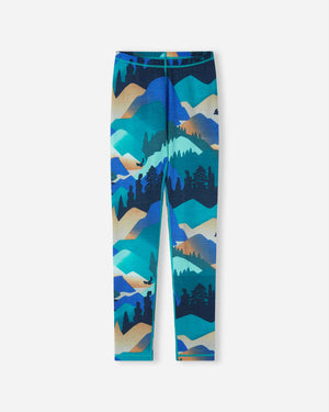 Taitoa Wool-Lyocell Blend Base Layer Set - Navy - Print