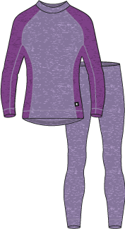Taitoa Wool-Lyocell Blend Base Layer Set - Misty Violet - Solid
