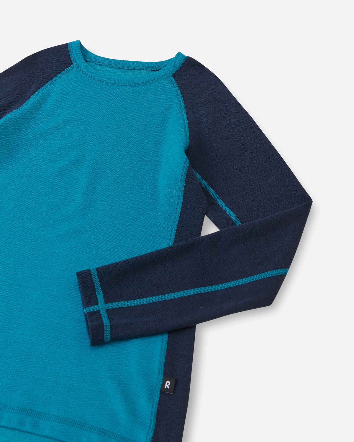 Taitoa Wool-Lyocell Blend Base Layer Set - Aquatic Blue - Solid