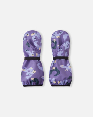 Puro Waterproof Rain Mittens with Lining - Misty Violet