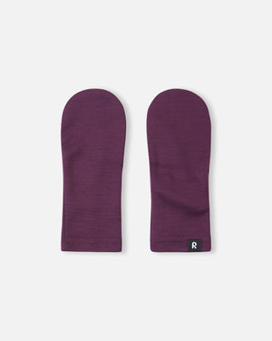 Eino Knit Wool Mittens - Deep Purple
