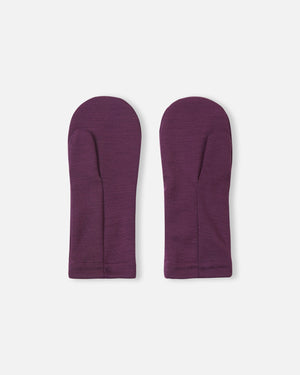 Eino Knit Wool Mittens - Deep Purple