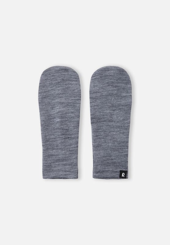 Eino Knit Wool Mittens - Grey Melange