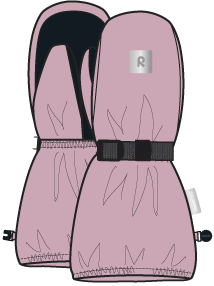 Ote ReimaTec Winter Mittens - Grey Pink