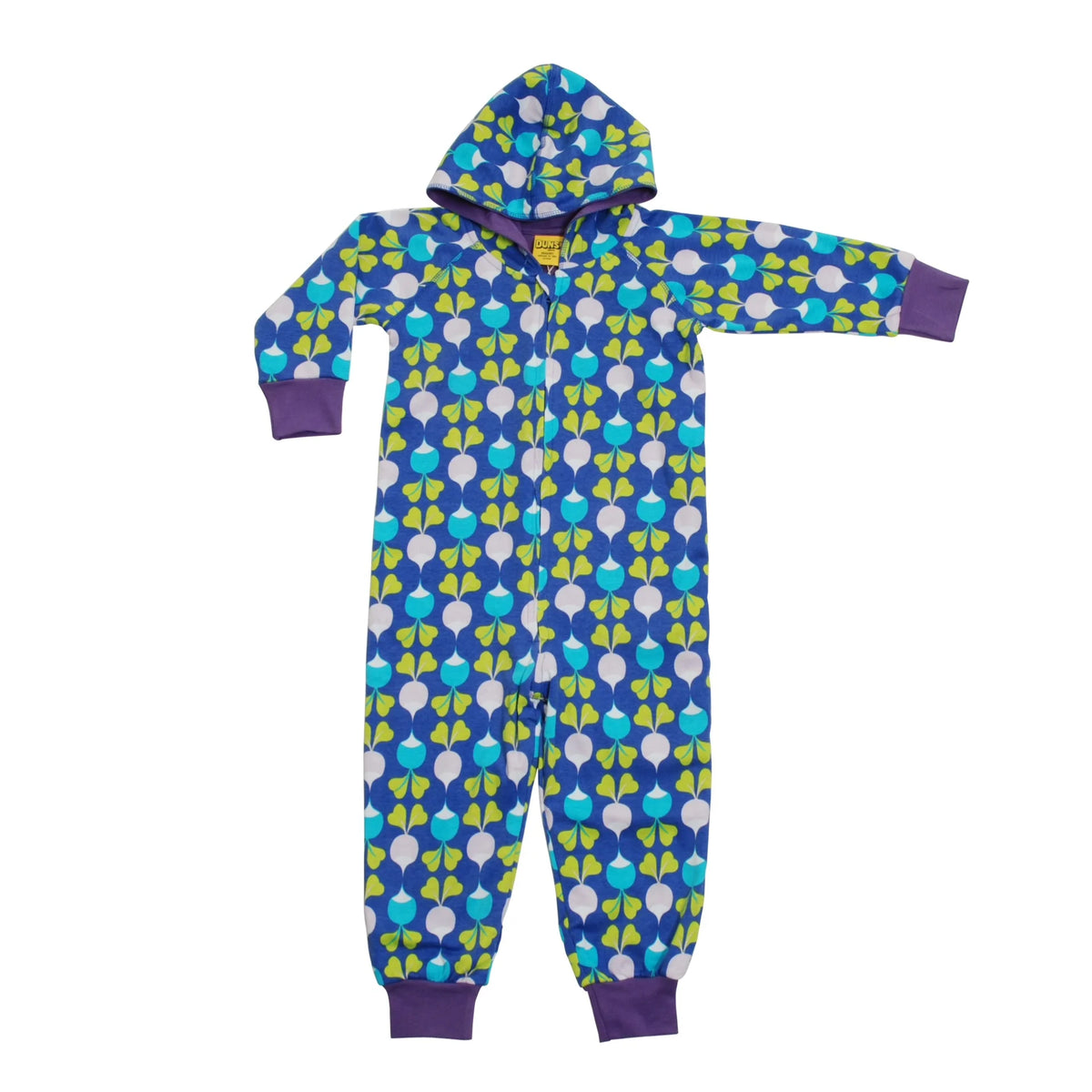 DUNS Sweden - Big Radish - Blue Hooded Lined Suit - Size 8-10 Years (140cm)