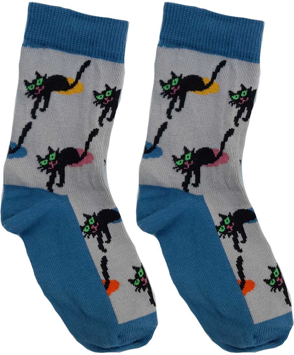 Fraulein Prusselise Black Cat Adult Socks - Size 35-38