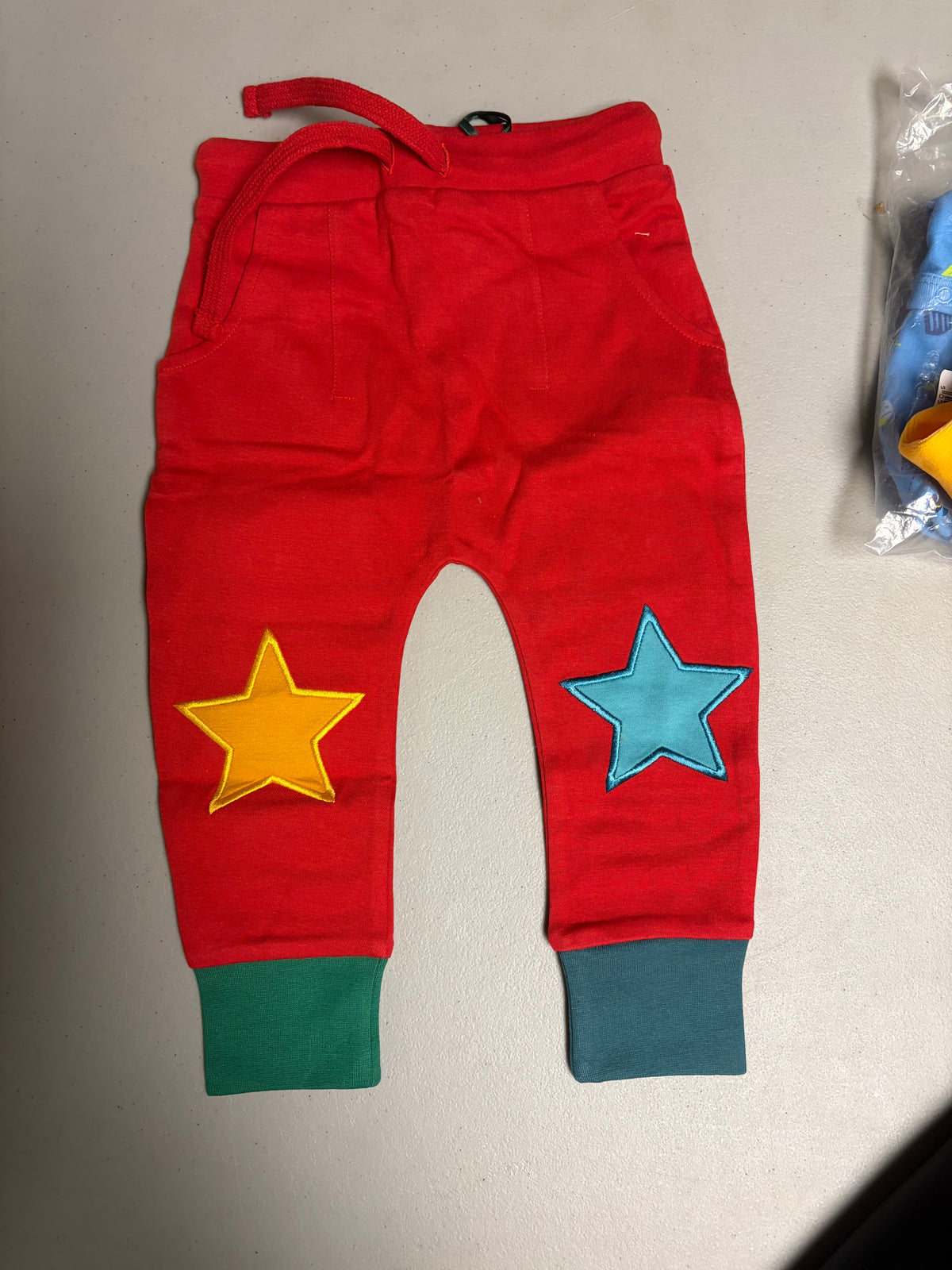 Little Green Radicals Red Star Joggers - Size 18-24 Months (92cm)