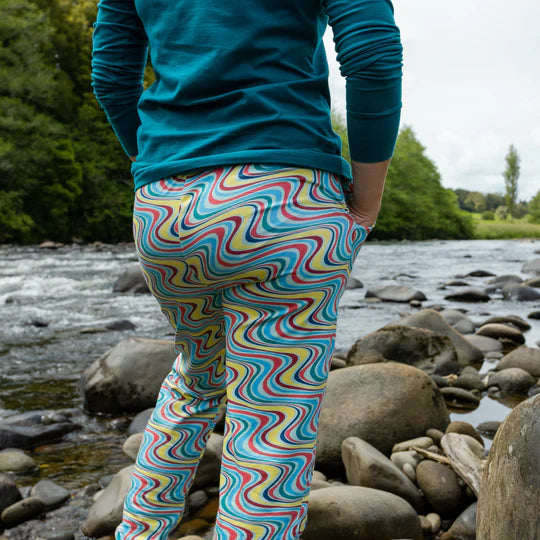 Coddi & Womple Adult's Soft Pant in Rainbow Surf - Size Medium