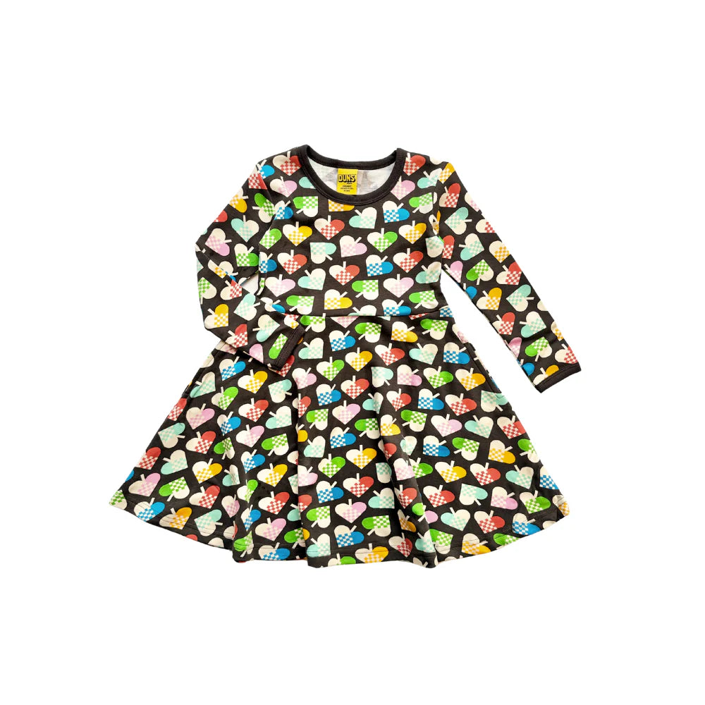 Hearts Long Sleeve Skater Dress