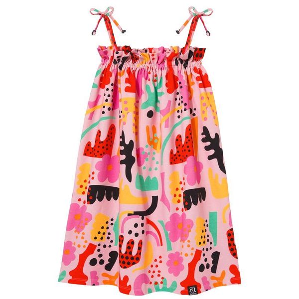 Abstract Pink Stripe Dress-KuKuKid-Modern Rascals