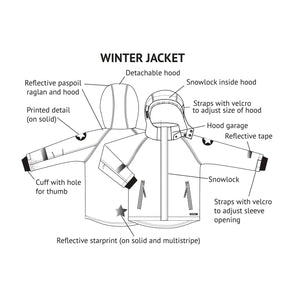 Acai Stripe Winter Jacket - 2 Left Size 9-10 & 11-12 years-Villervalla-Modern Rascals