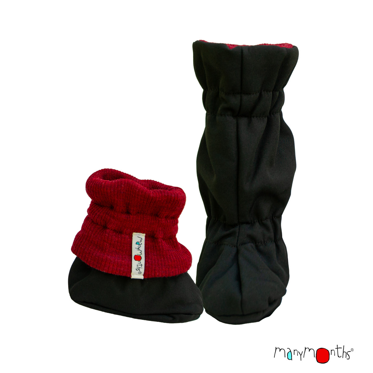 Adjustable Winter Wool Booties with Fleece/Softshell Outer - Multiple Colours-ManyMonths Nature Woolies-Modern Rascals