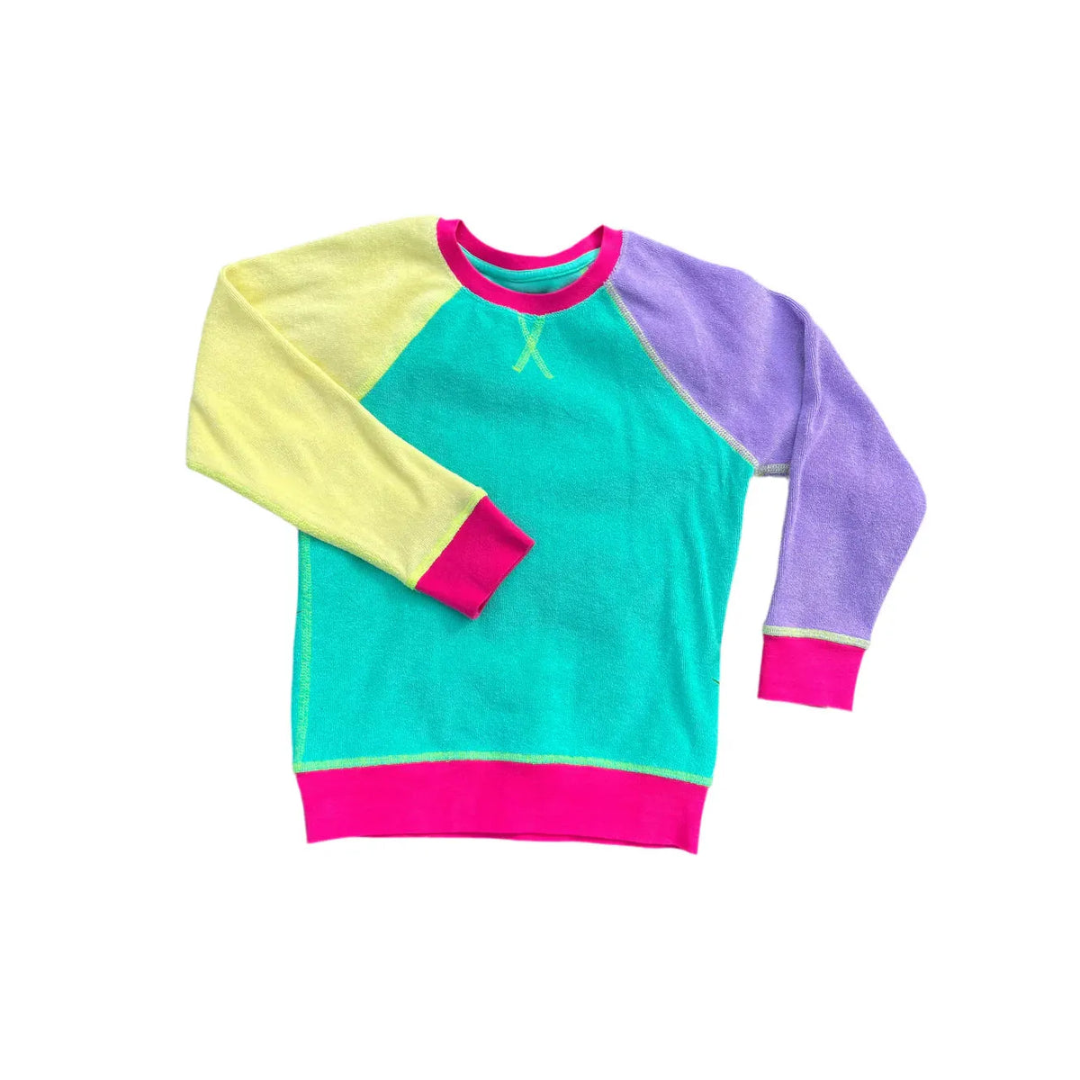 Adult's 90's Neon Raglan Sleeve Terry Sweater-Slugs and Snails-Modern Rascals
