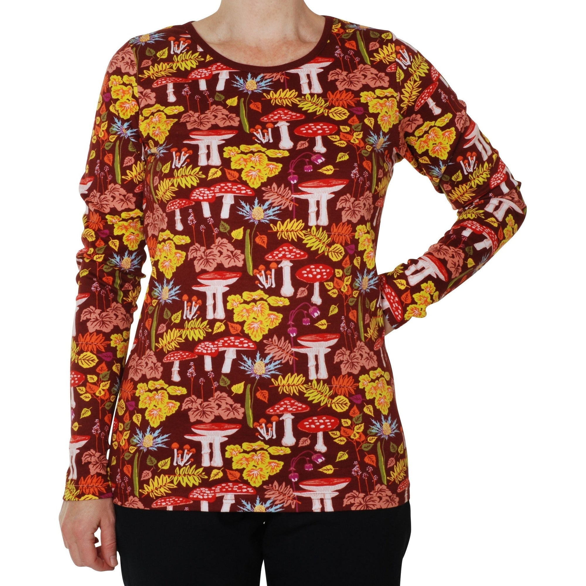 Adult's Amanita - Brown Long Sleeve Shirt - 1 Left Size 2XL-Duns Sweden-Modern Rascals