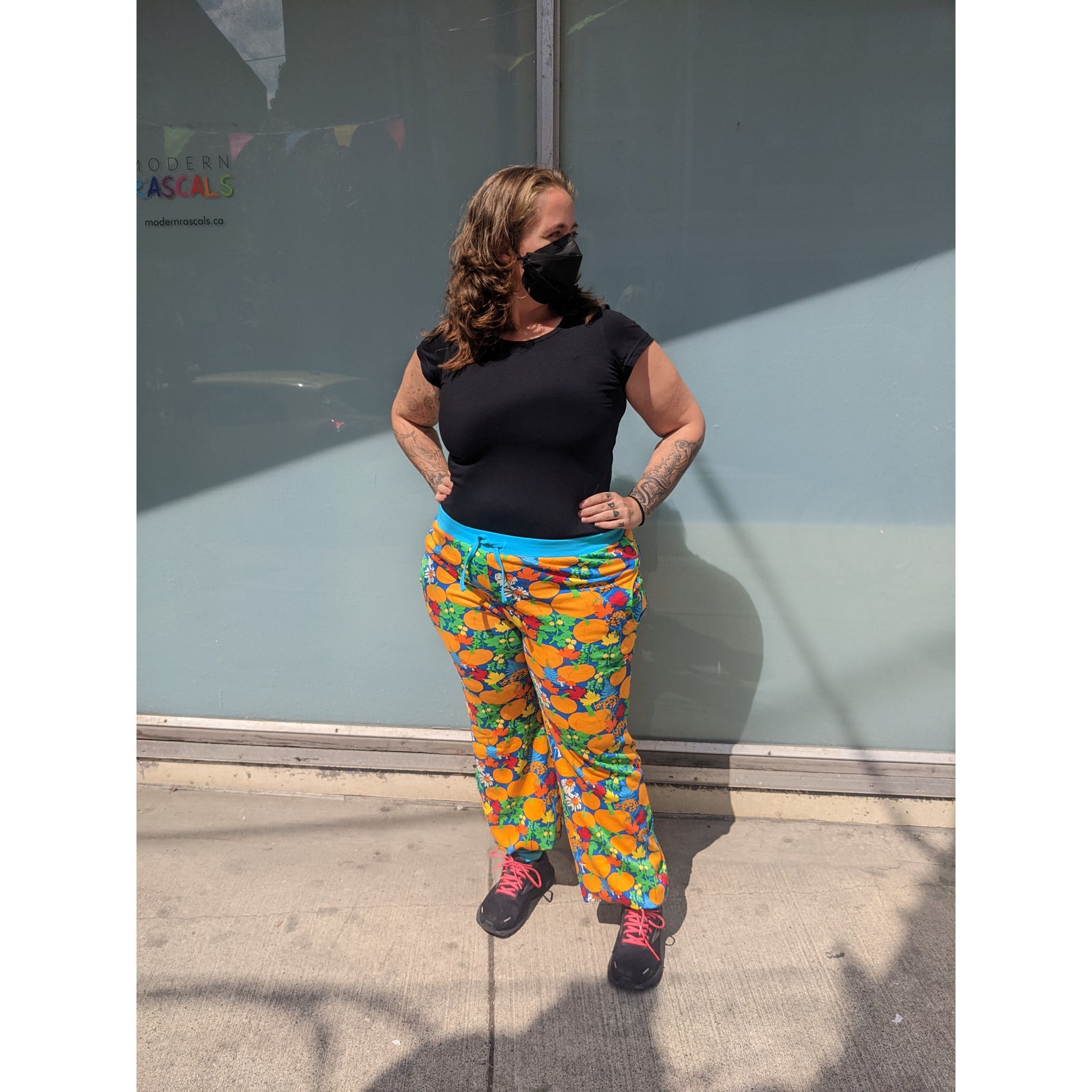 Adult's Autumn Garden - Blue Baggy Pants-Duns Sweden-Modern Rascals