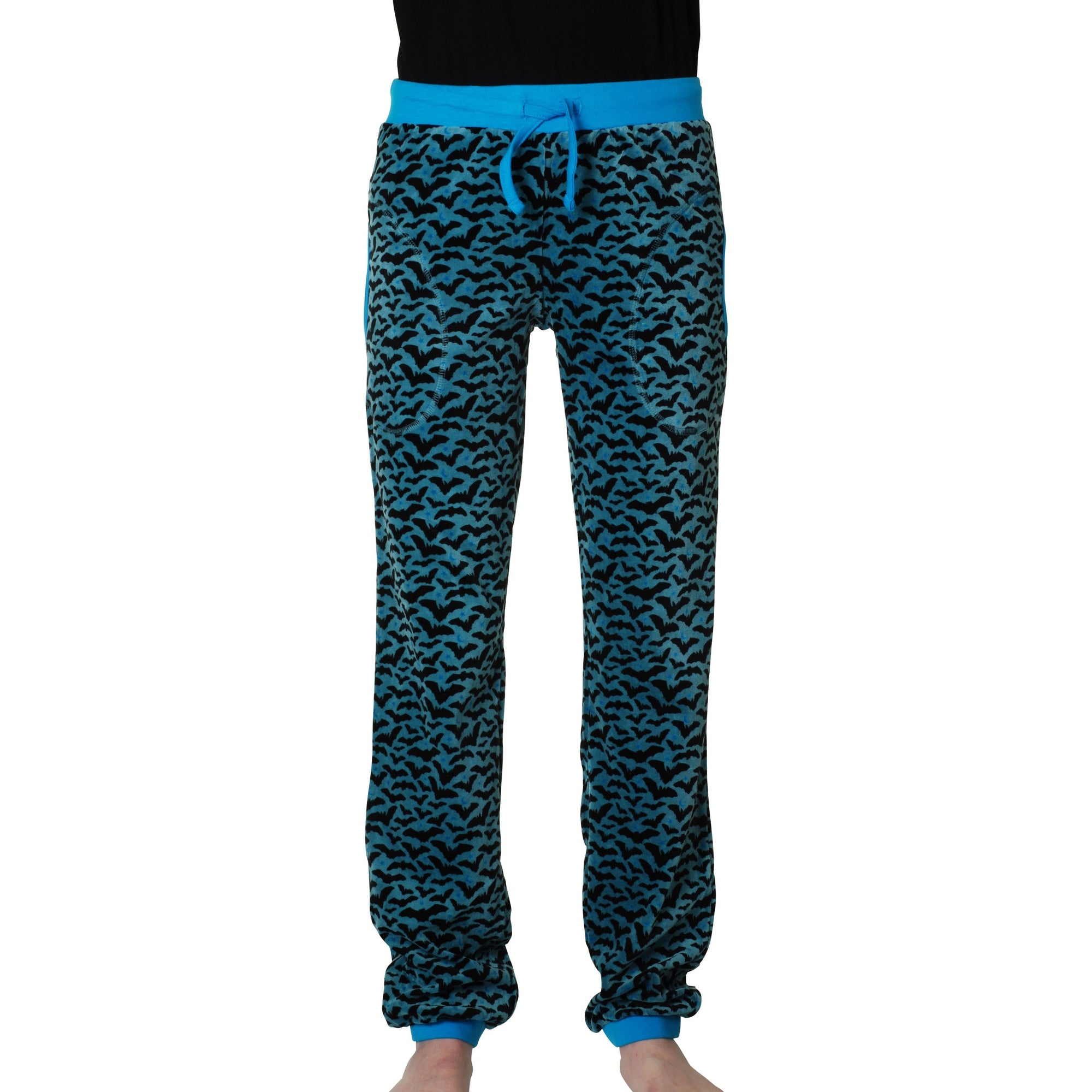 Adult's Bats Velour Baggy Pants - Blue - 2 Left Size L & 2XL-Duns Sweden-Modern Rascals