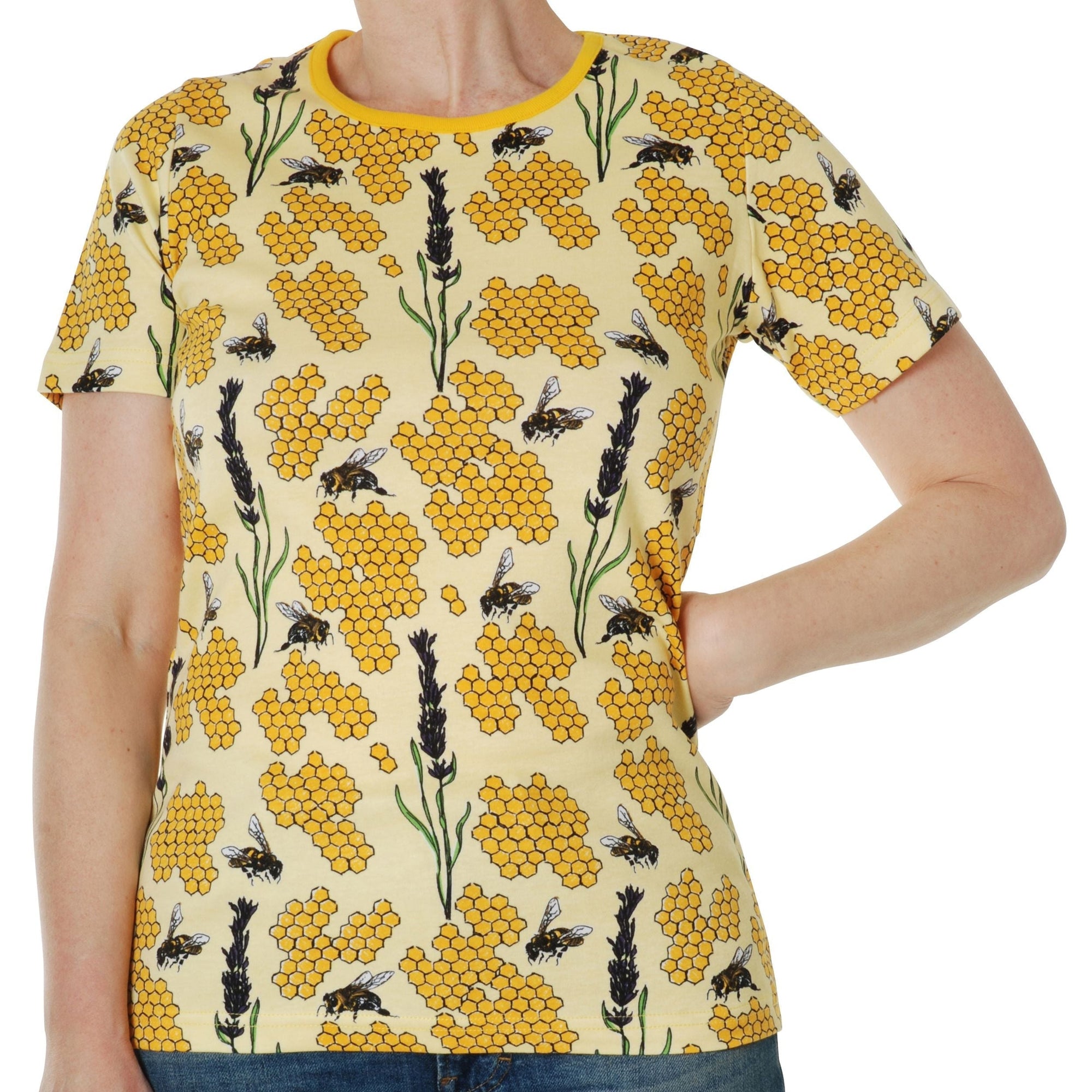 Adult's Bee - Yellow Short Sleeve Shirt - 2 Left Size XS & 4XL-Duns Sweden-Modern Rascals