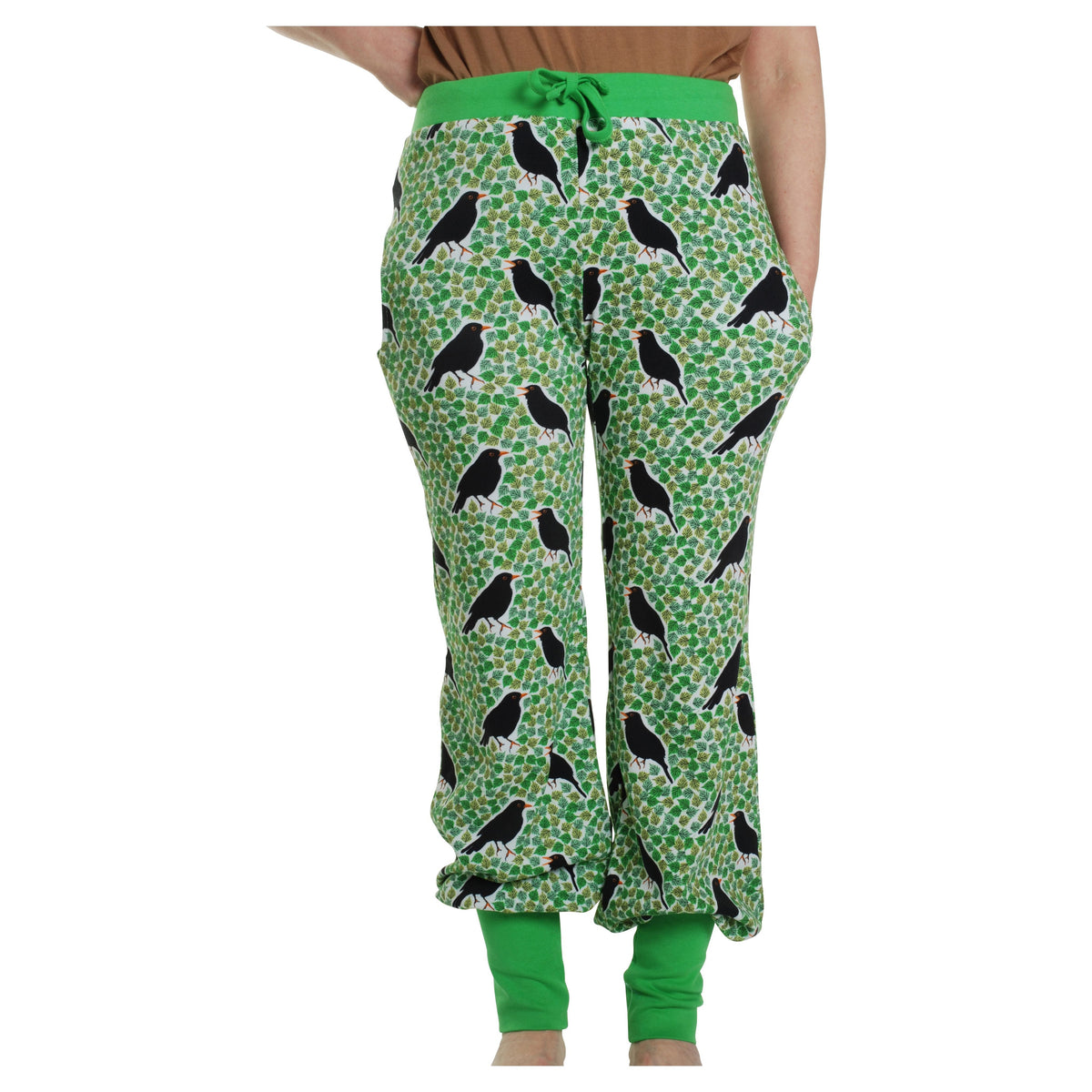 Adult's Black Bird - Green Baggy Pants - 1 Left Size M-Duns Sweden-Modern Rascals