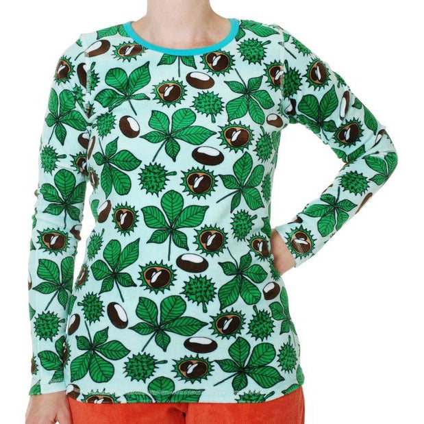 Adult's Chestnut Velour Long Sleeve Shirt - 1 Left Size L-Duns Sweden-Modern Rascals