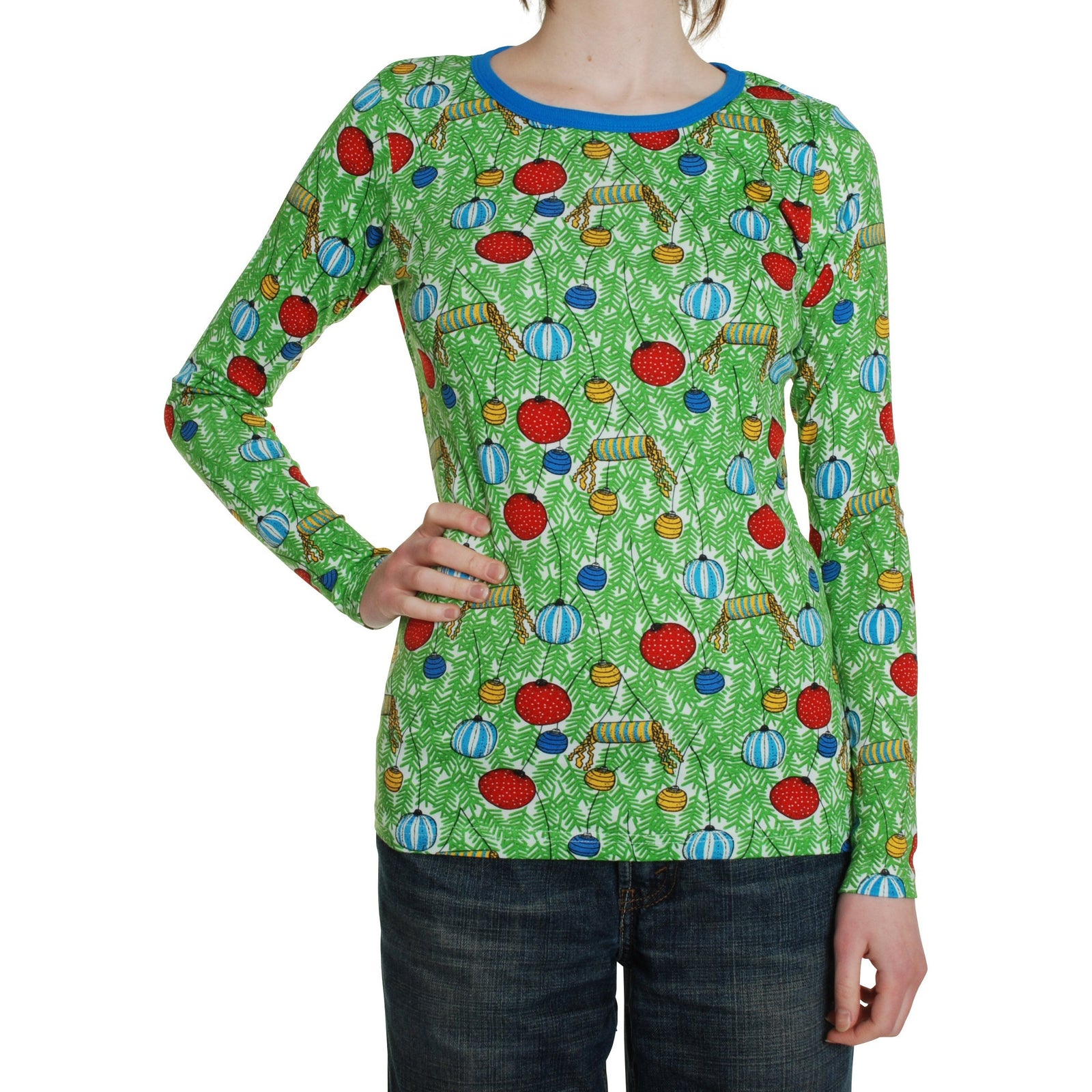 Adult's Christmas Baubles Long Sleeve Shirt - 2 Left Size S & 2XL-Duns Sweden-Modern Rascals
