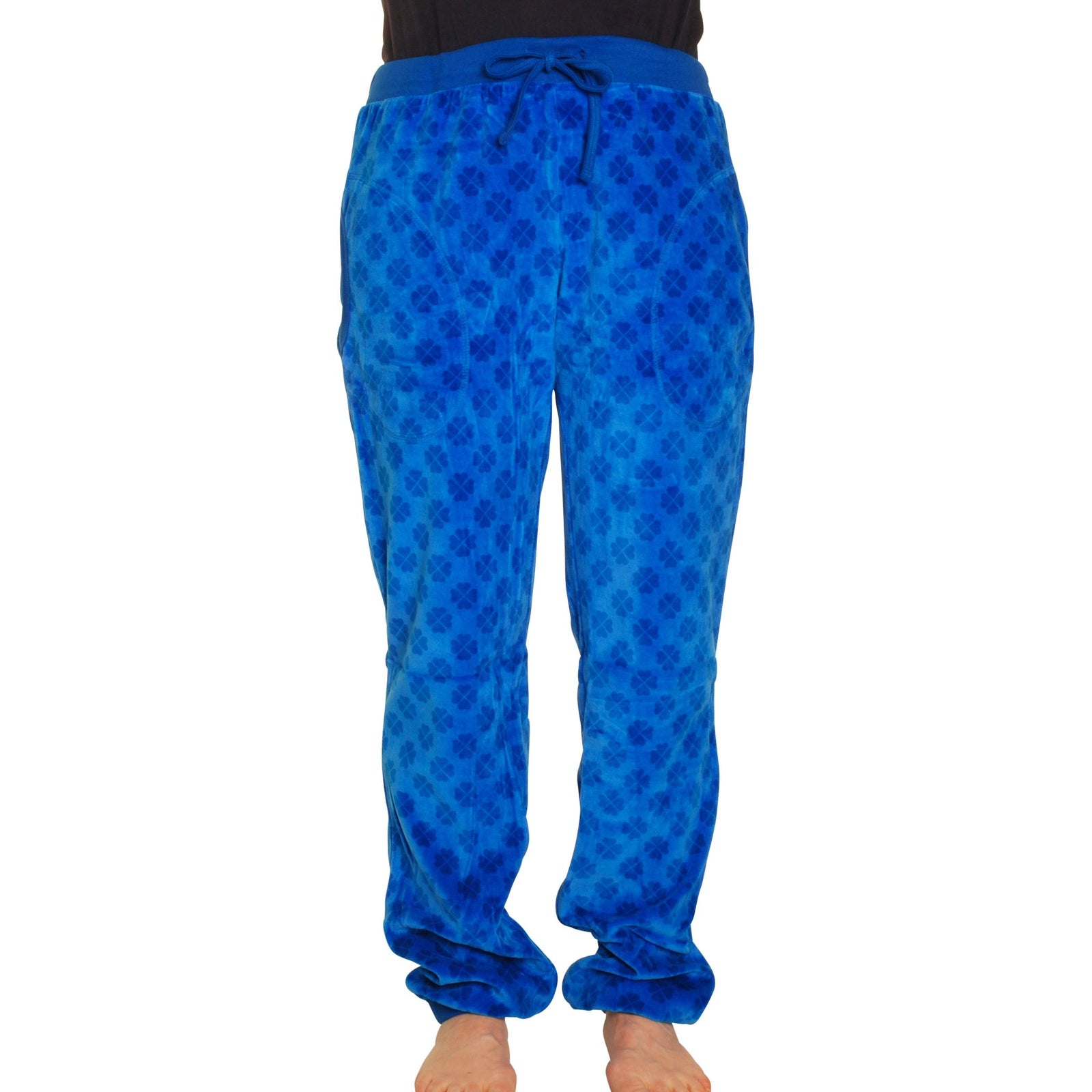 Adult's Clover - Blue Velour Baggy Pants-Duns Sweden-Modern Rascals