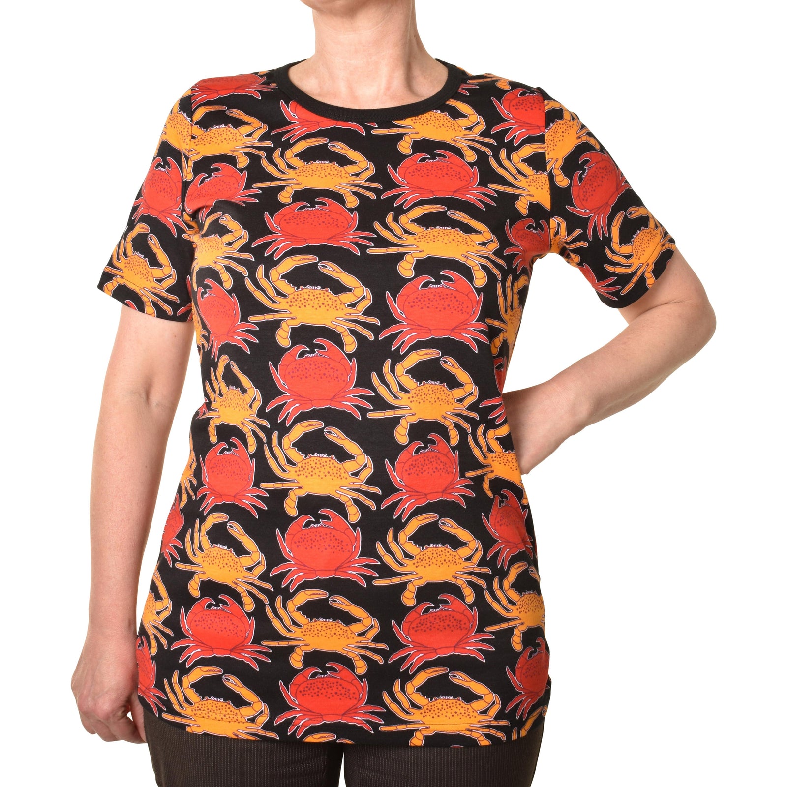Adult's Crab - Black Short Sleeve Shirt-Duns Sweden-Modern Rascals