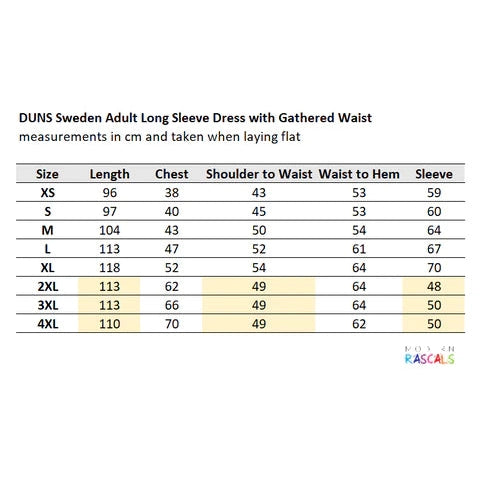 Adult's Cucurbits - Violet Long Sleeve Dress With Gathered Skirt - 1 Left Size 3XL-Duns Sweden-Modern Rascals