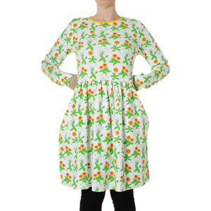 Adult's Dandelion Long Sleeve Dress With Gathered Skirt - 1 Left Size S-Duns Sweden-Modern Rascals
