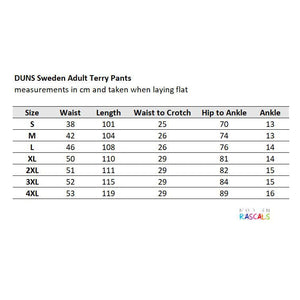 Adult's Dark Cheddar Terry Trousers - 1 Left Size S-Duns Sweden-Modern Rascals