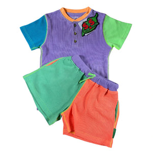 Adult's Dayglow Shortee Waffle Set - 2 Left Size S-Slugs and Snails-Modern Rascals