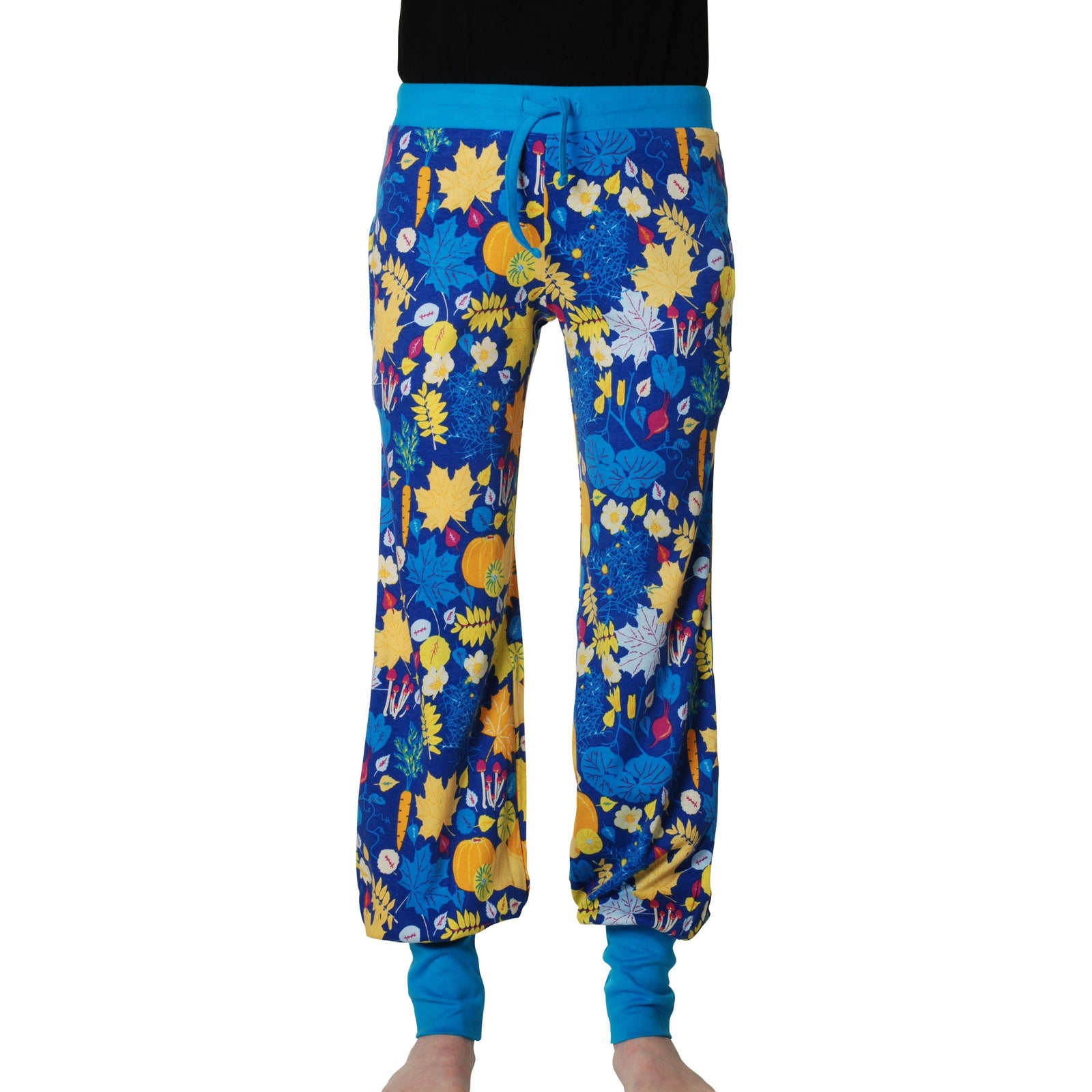 Adult's Fall Flowers - Blue Baggy Pants - 1 Left Size XL-Duns Sweden-Modern Rascals