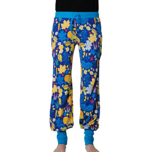 Adult's Fall Flowers - Blue Baggy Pants - 1 Left Size XL-Duns Sweden-Modern Rascals