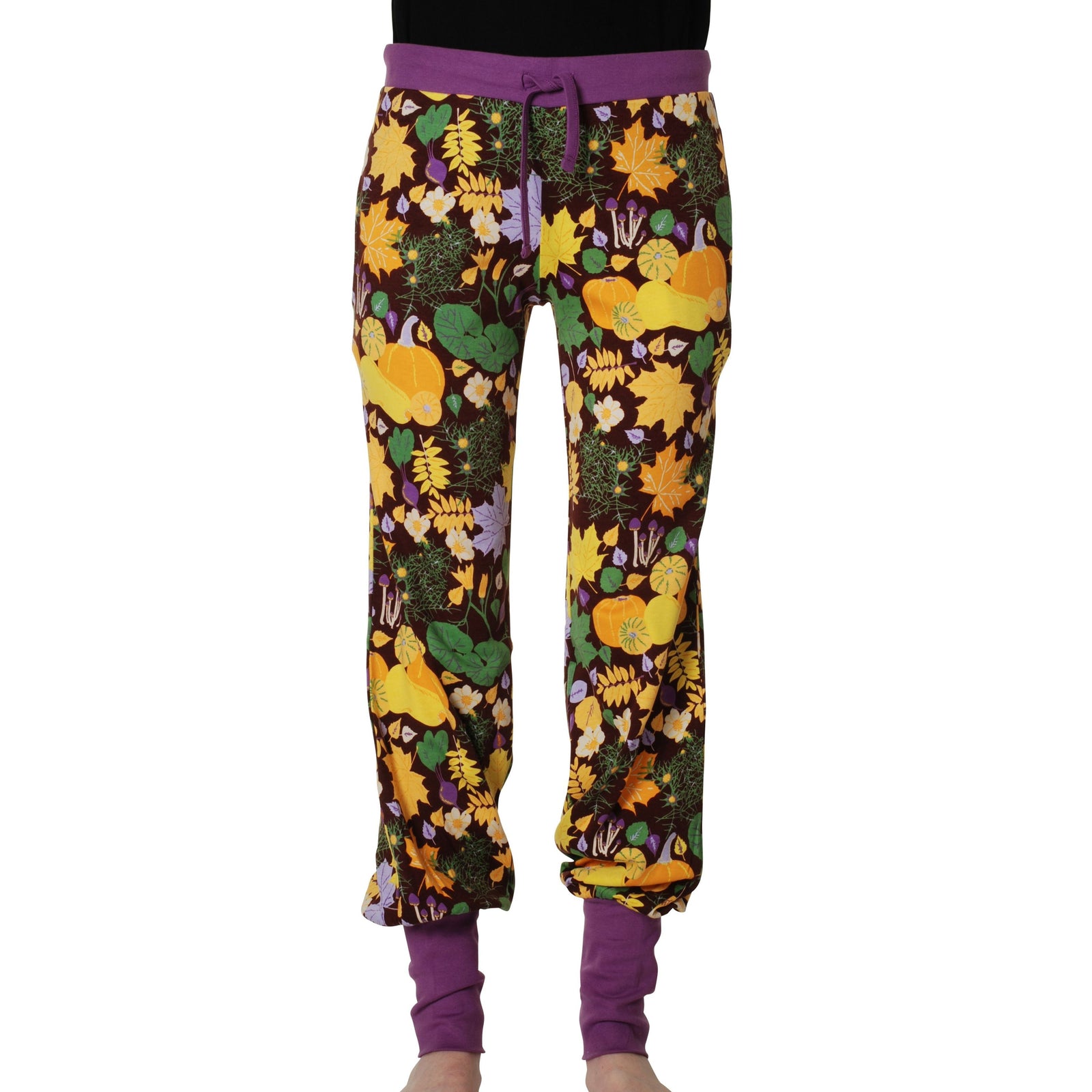 Adult's Fall Flowers - Brown Baggy Pants - 1 Left Size XL-Duns Sweden-Modern Rascals