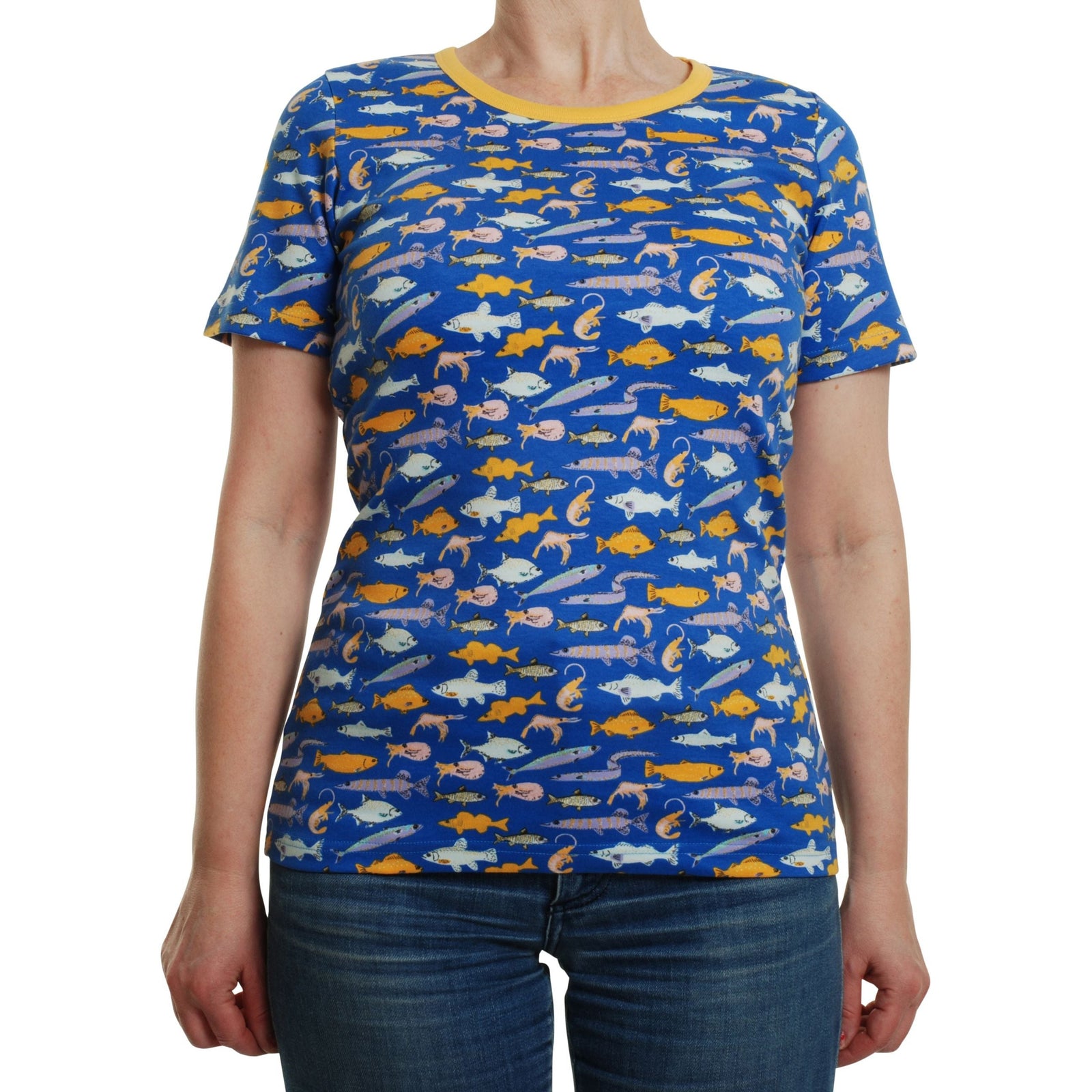 Adult's Fish - Blue Short Sleeve Shirt - 1 Left Size S-Duns Sweden-Modern Rascals