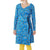 Adult's Flies Blue Long Sleeve Wrap Dress - 2 Left Size S-Duns Sweden-Modern Rascals