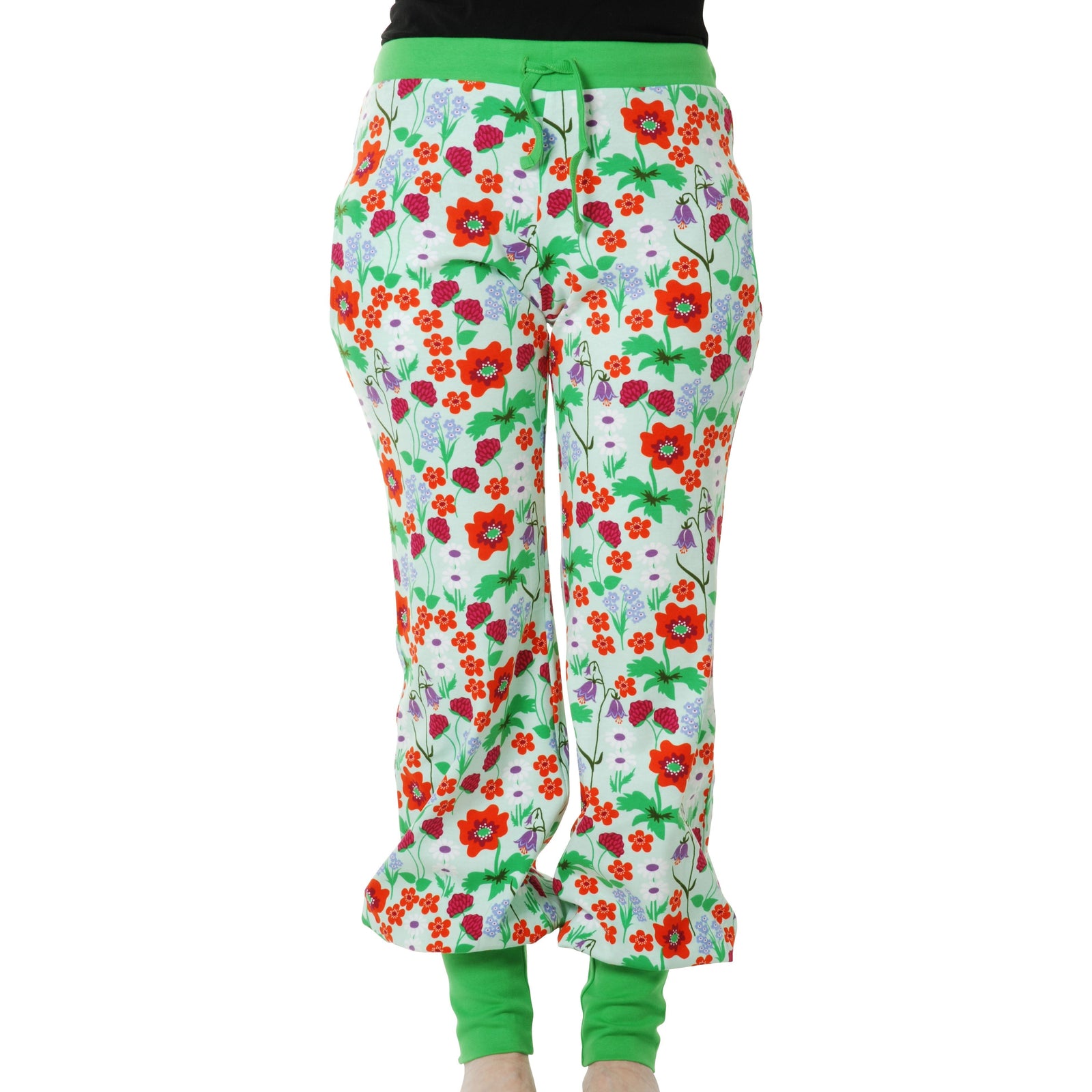 Adult's Flowers - Bay Green Baggy Pants - 1 Left Size XS-Duns Sweden-Modern Rascals