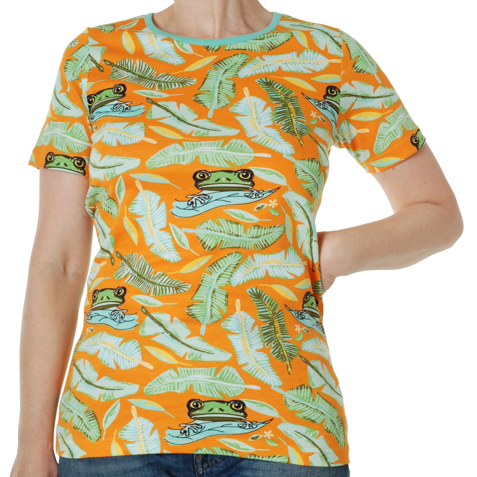 Adult's Frog - Orange Short Sleeve Shirt - 2 Left Size M & L-Duns Sweden-Modern Rascals