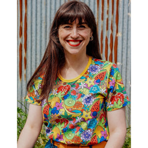 Adult's Fruit Salad Short Sleeve Shirt - 1 Left Size 2X-Uddevalla Barn-Modern Rascals